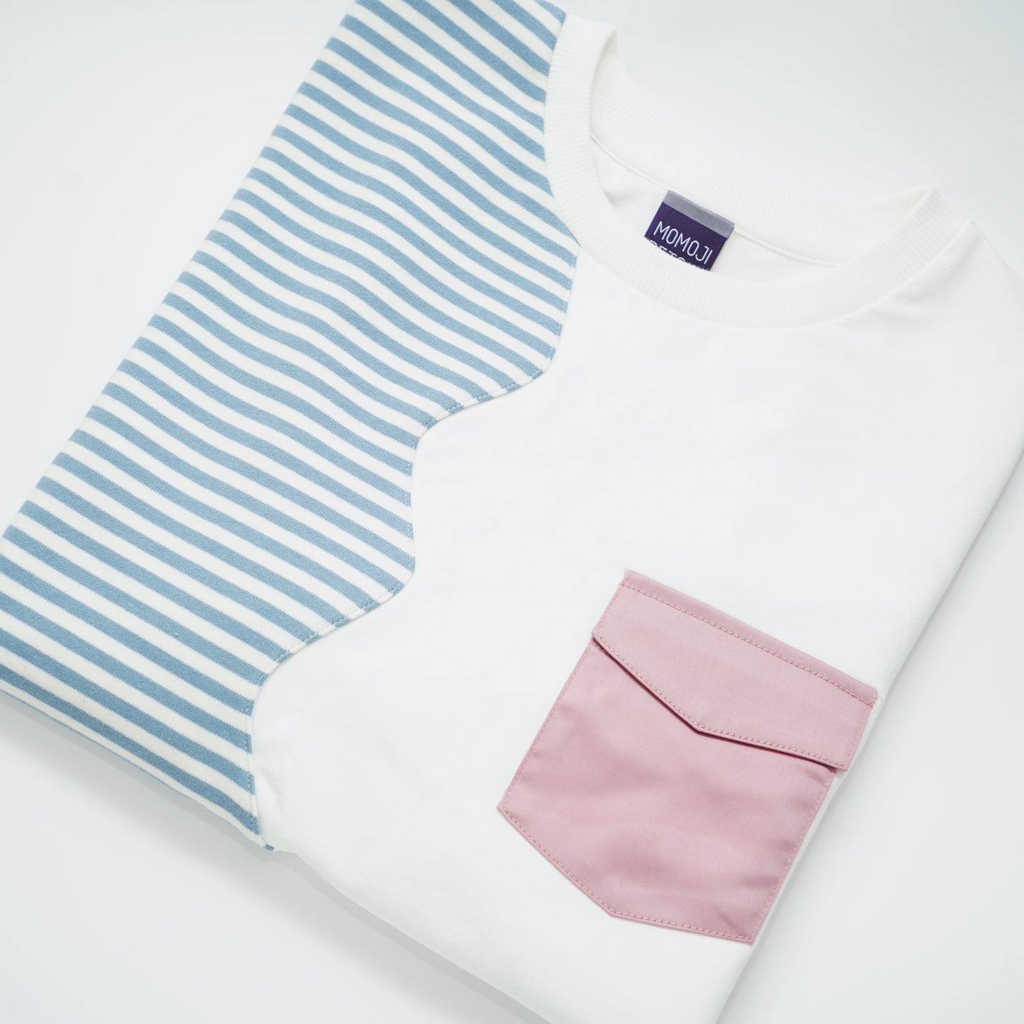 Marseille Tee (2-Breton Stripe Moonstone) | Hooman (Adult/Kids)