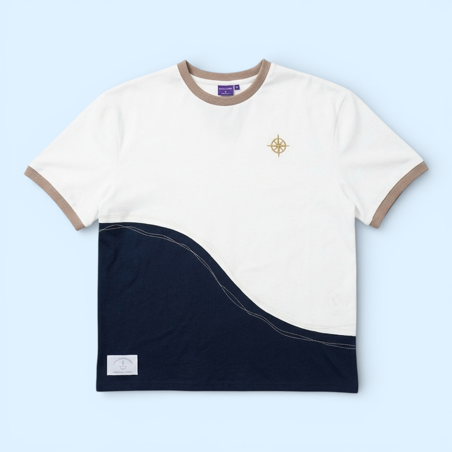 Antibes Tee (2-French Riviera Blue) | Hooman (Adult/Kids)