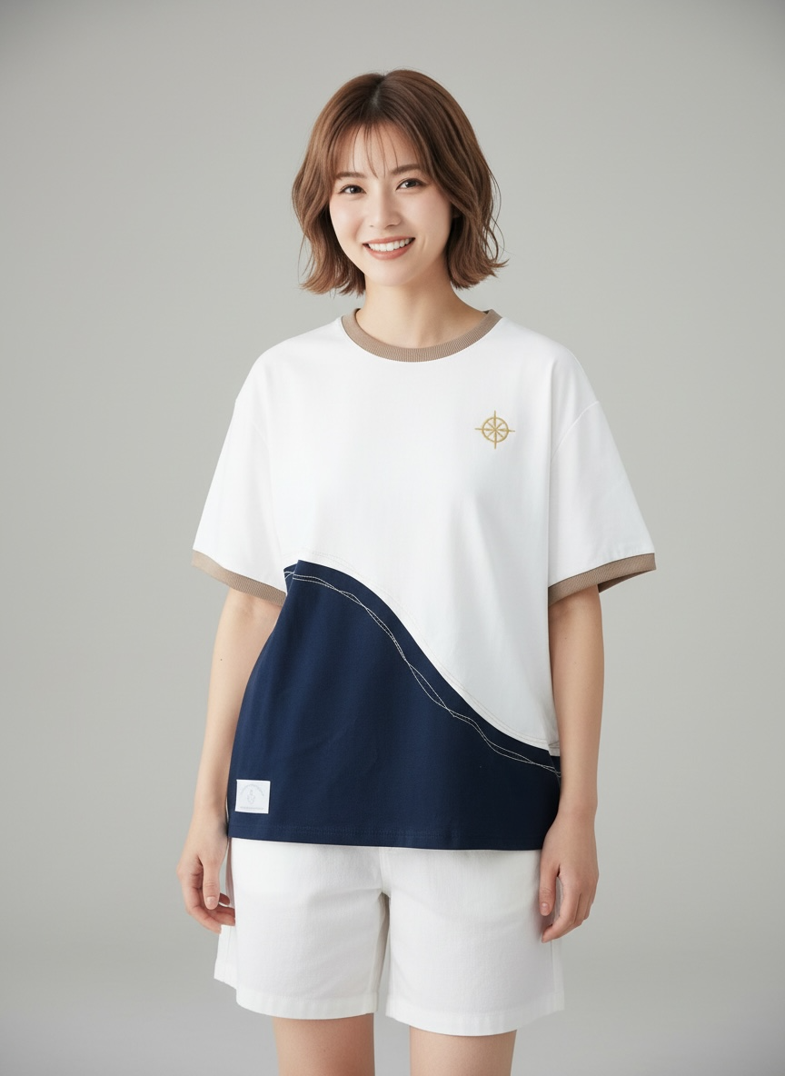 Antibes Tee (2-French Riviera Blue) | Hooman (Adult/Kids)