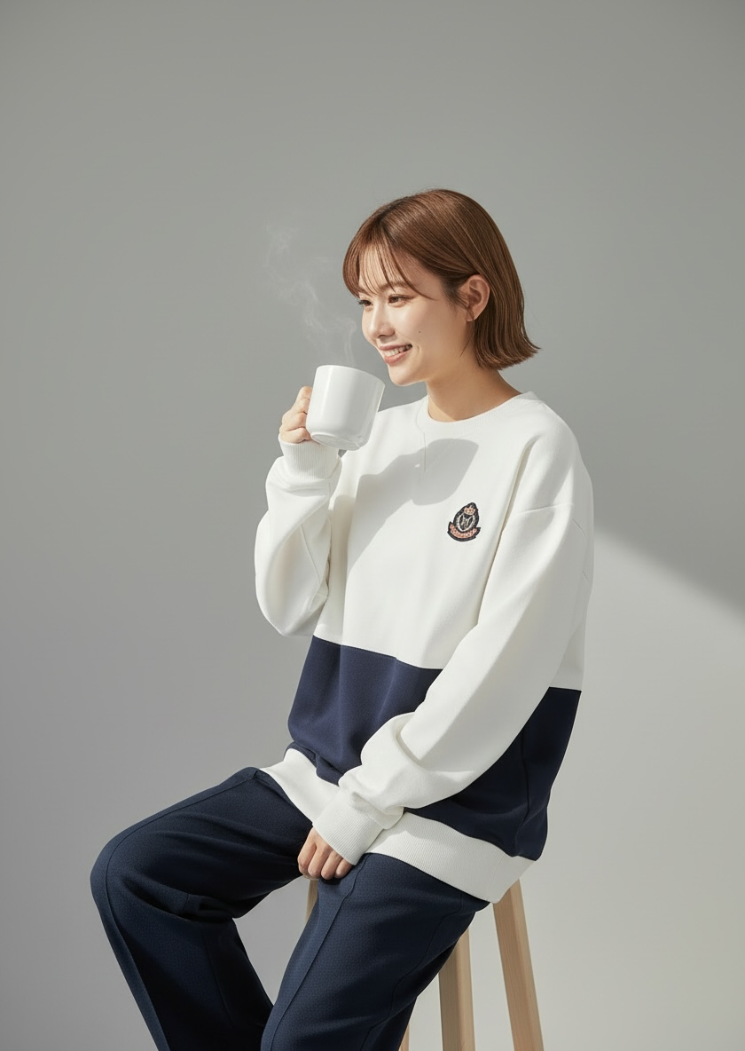 Brest Sweatshirt (1-French Riviera Blue) | Hooman (Adult/Kids)
