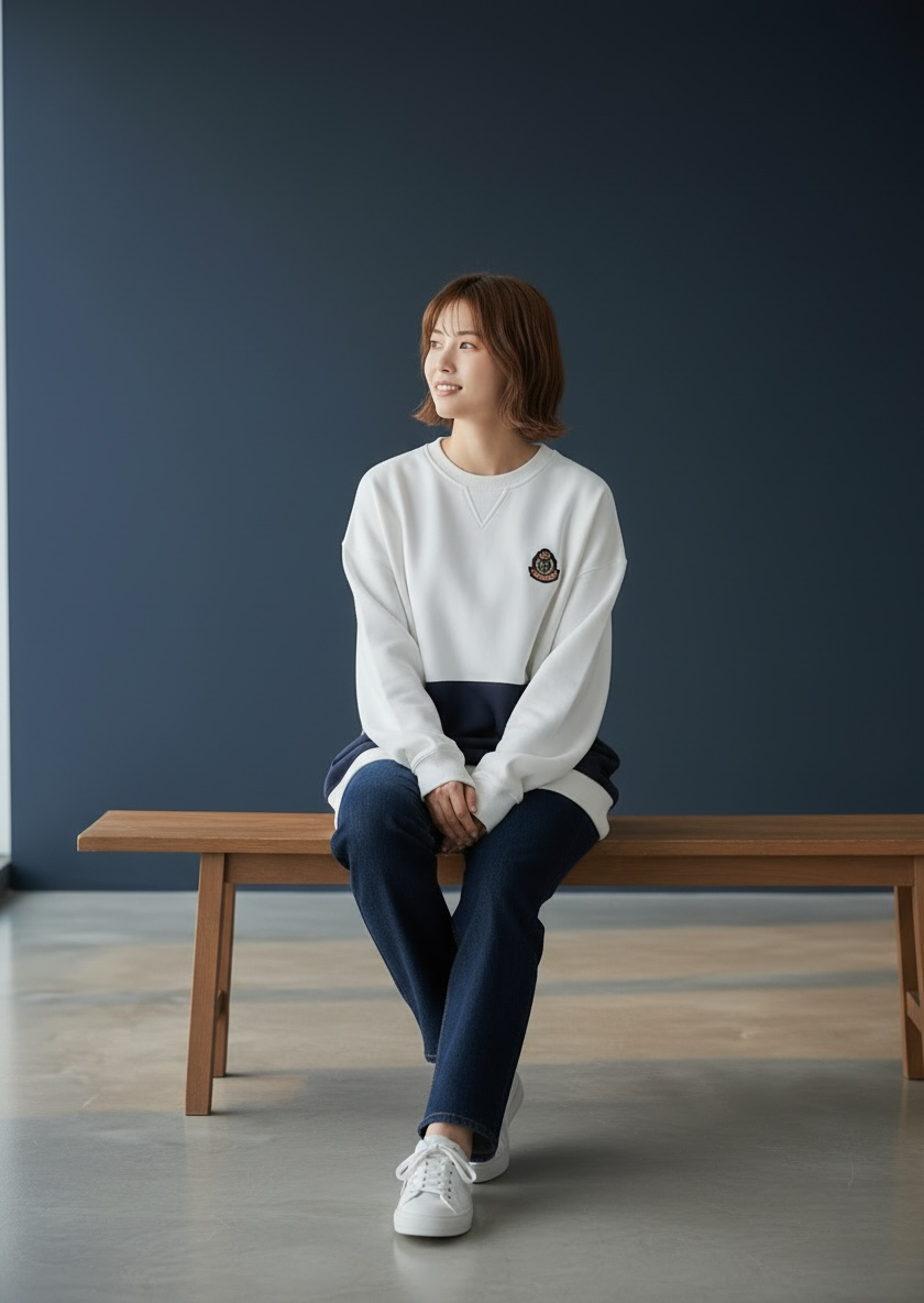 Brest Sweatshirt (1-French Riviera Blue) | Hooman (Adult/Kids)
