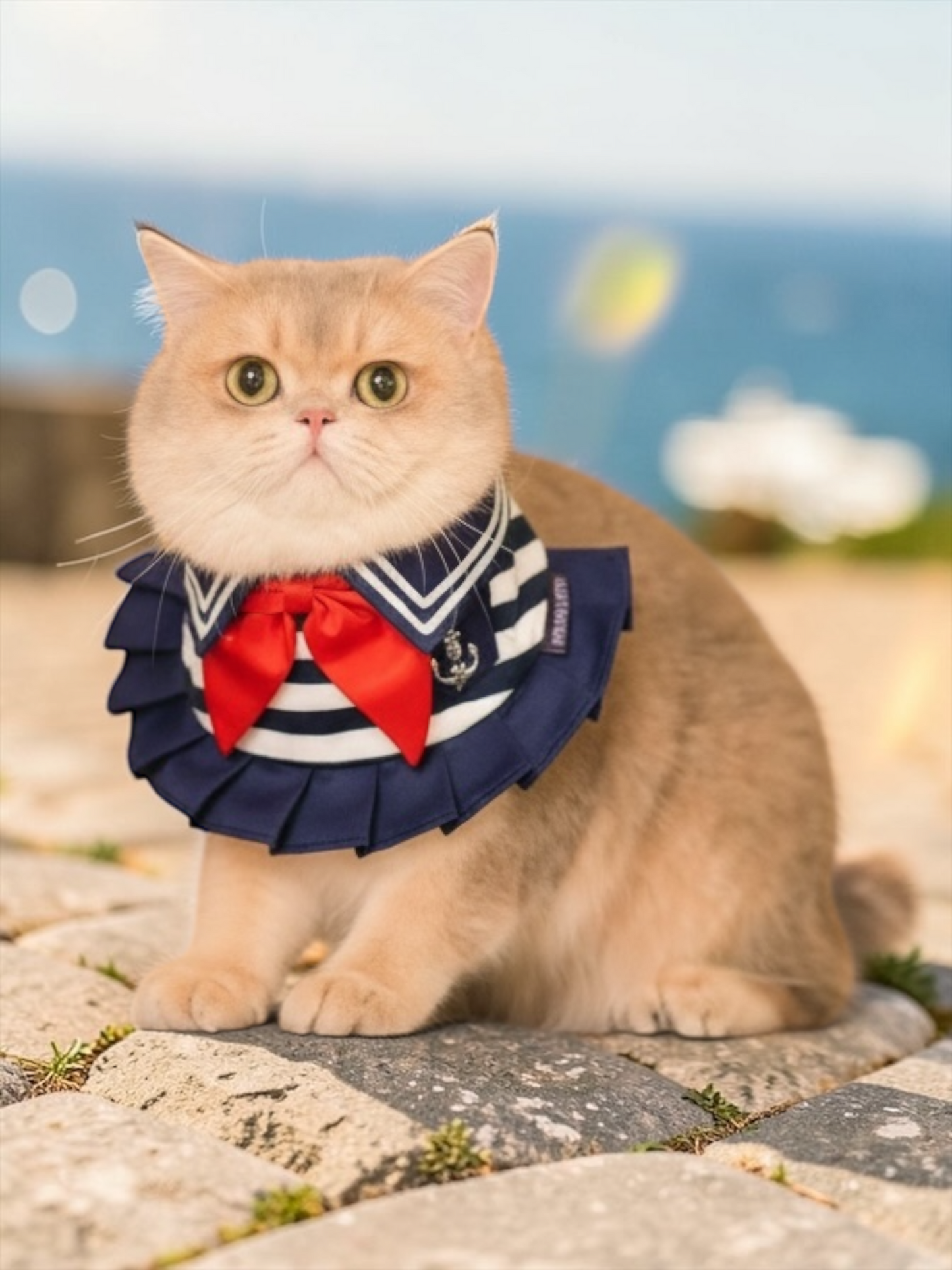 Santiana (1-Heritage Stripe Navy) | Pet Neckwear