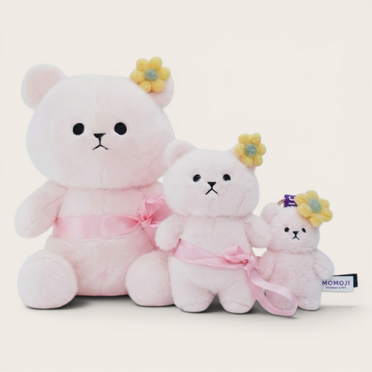 Momoji Bear Family (1-Pink Bear | Flower Princess) | Pet Plushie