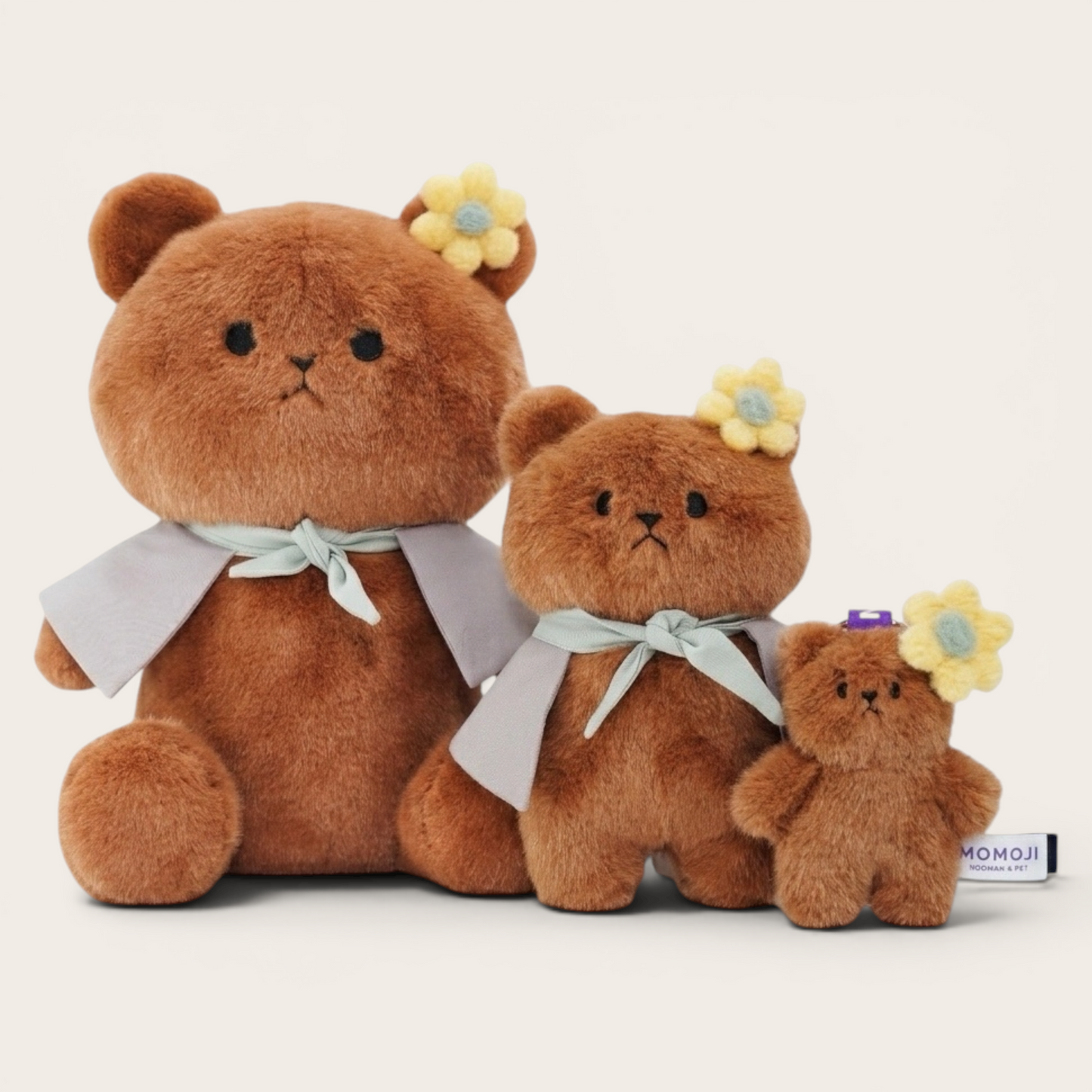 Momoji Bear Family (2-Brown Bear | Picnic Adventurer) | Pet Plushie