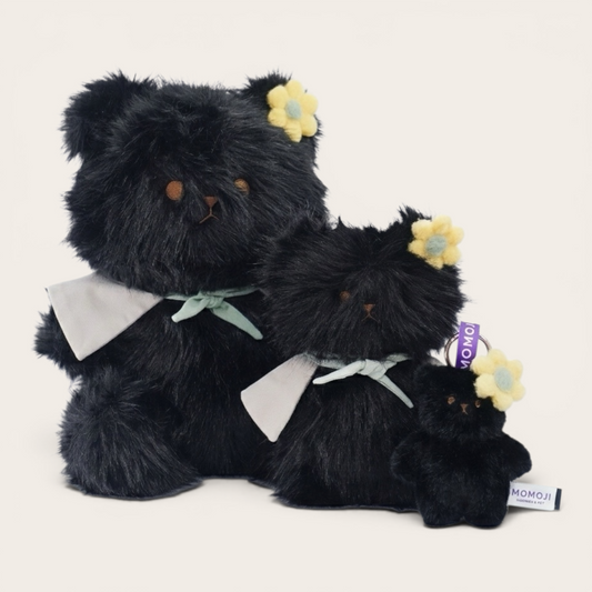 Momoji Bear Family (3-Black Bear | Forest Friend) | Pet Plushie