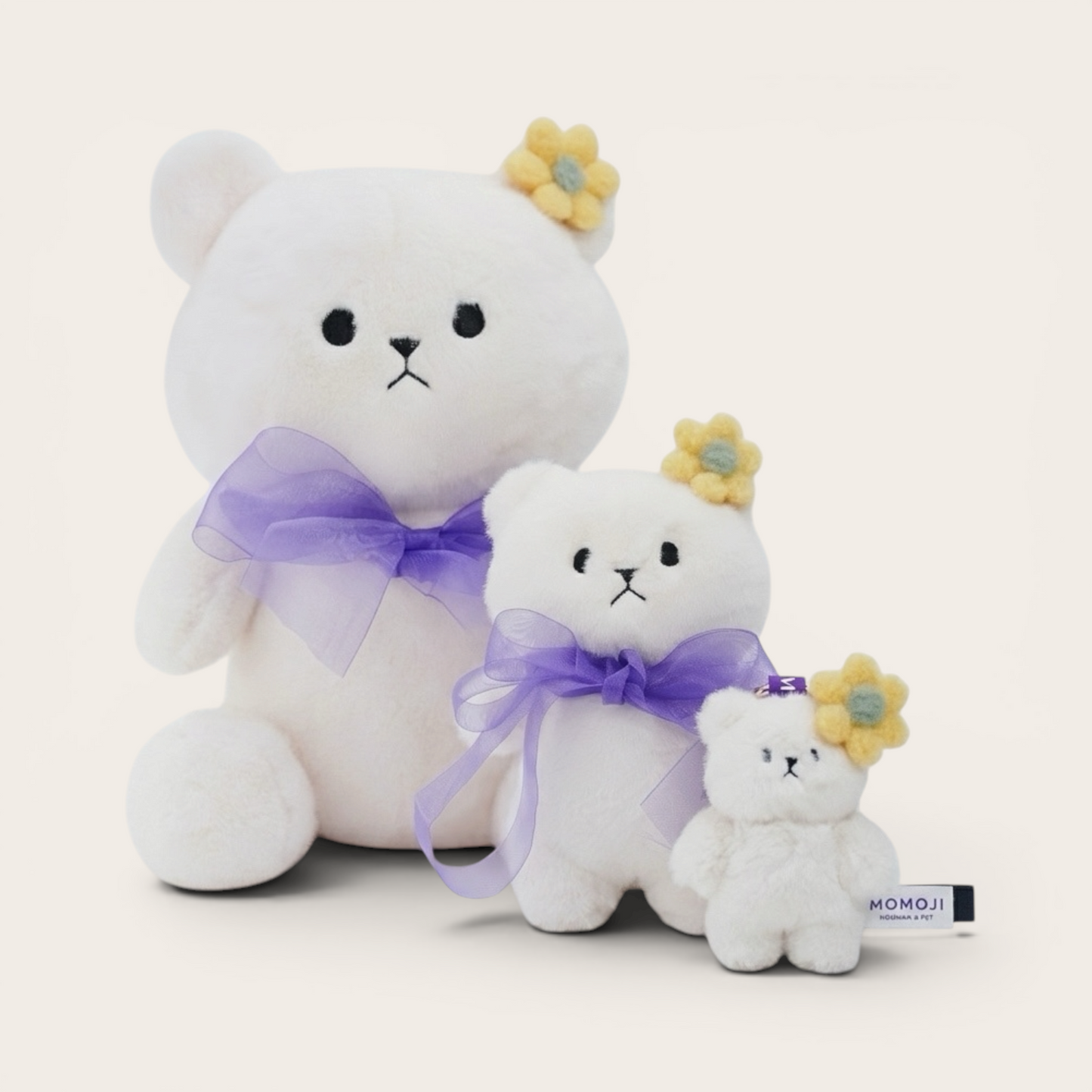 Momoji Bear Family (4-Creamy Bear | Dreamy Cloud) | Pet Plushie